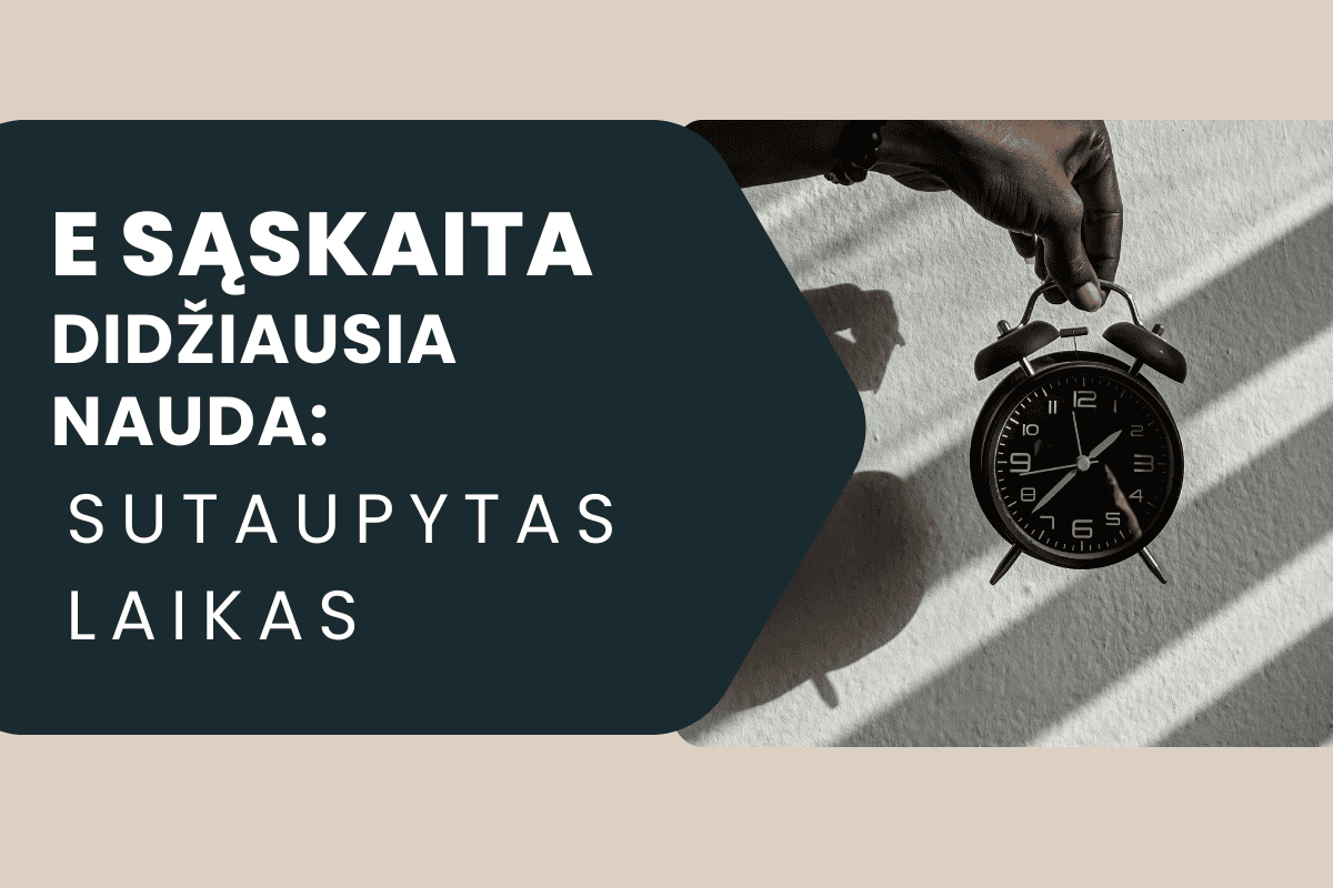 E sąskaita didžiausia nauda - sutaupytas laikas